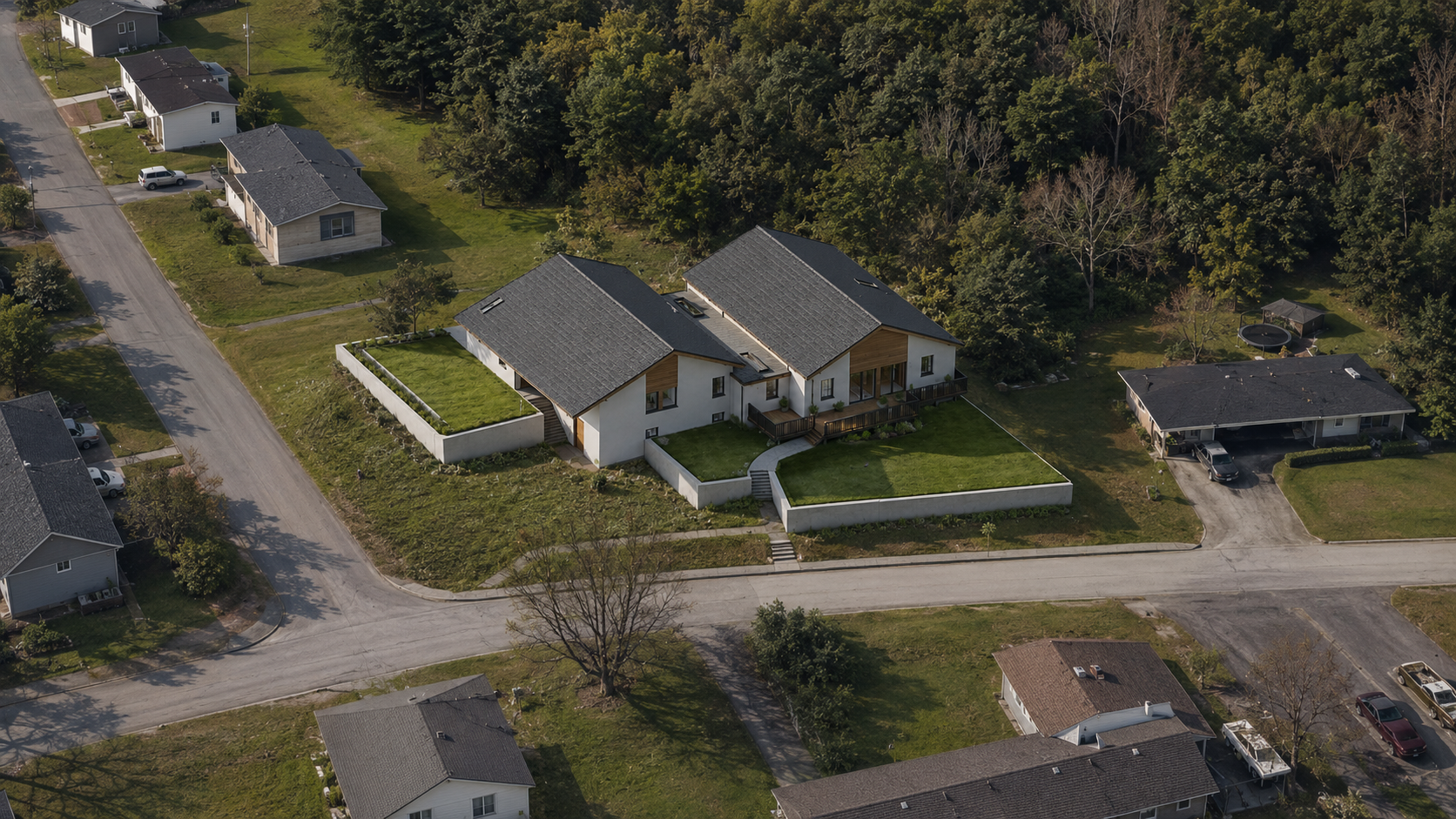 House and landscape · aerial view